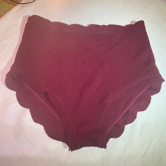 One shoulder swimsuit, red Bordeaux, Size S - Picture 6 of 9